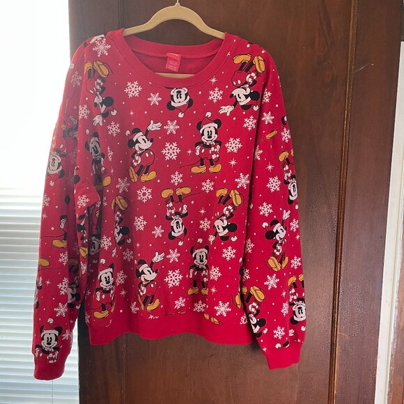 Disney Mickey Mouse Christmas Sweatshirt Size 3X - Picture 1 of 4